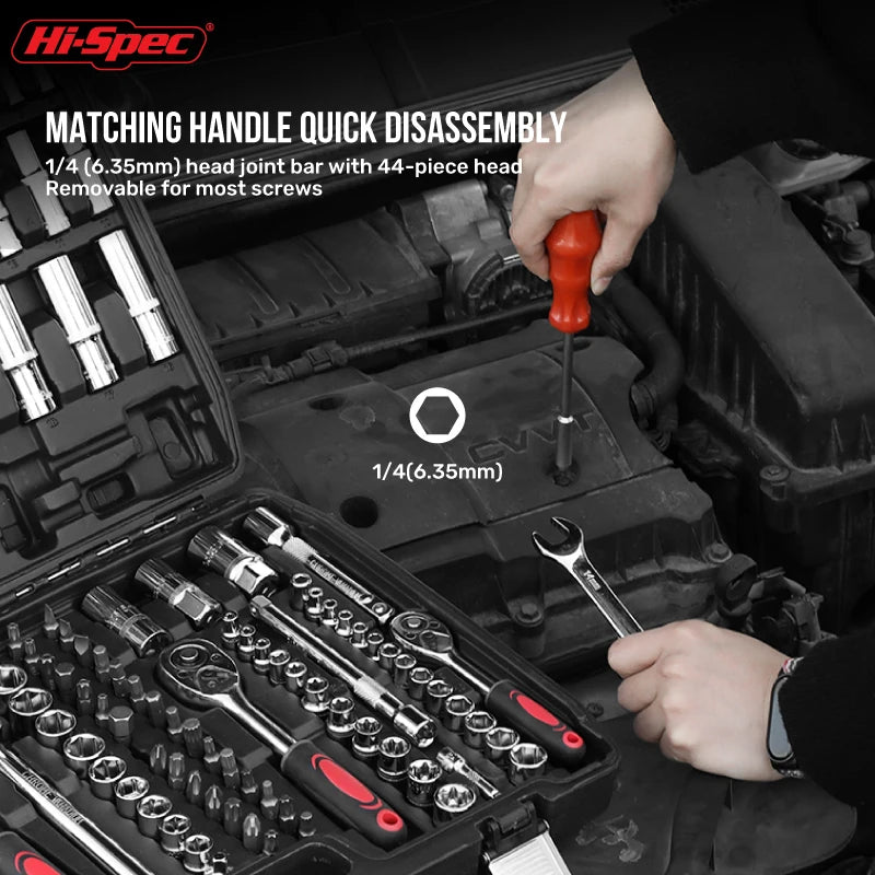 46/74/216pc Socket Wrench Set, Ratchet Wrench Tool Sets, Mechanical and Automotive Repair Combination Socket Ratchet Wrench Set
